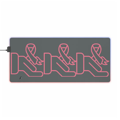 LED Gaming Mouse Pad: Fight Cancer Dark Grey