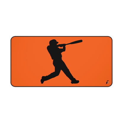 Desk Mat: Baseball Orange