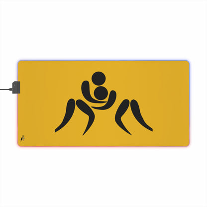 LED Gaming Mouse Pad: Wrestling Yellow