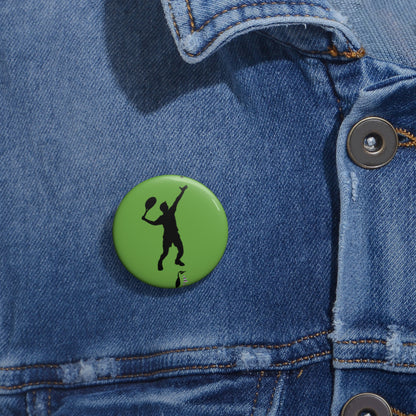 Custom Pin Buttons Tennis Green