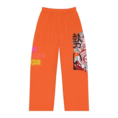 Women's Pajama Pants: Dragons Orange