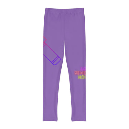 Youth Full-Length Leggings: Music Lite Purple