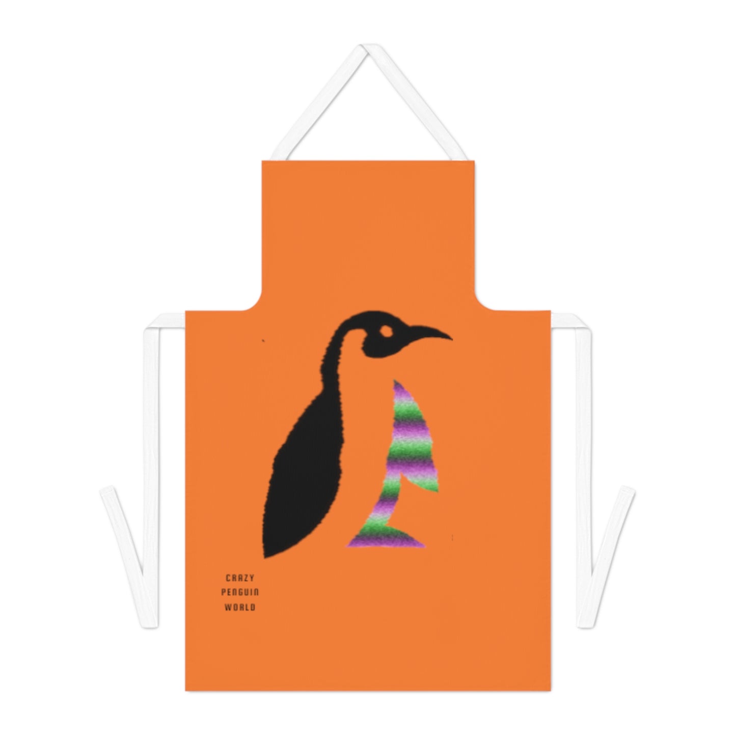 Adult Apron: Crazy Penguin World Logo Crusta