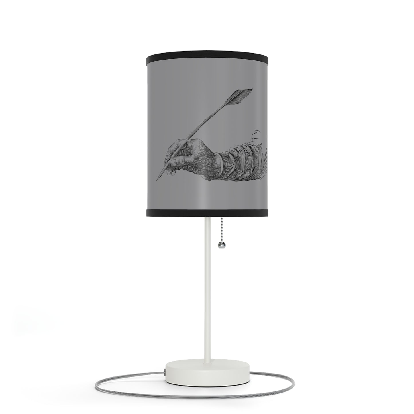 Lamp on a Stand, US|CA plug: Writing Gray 