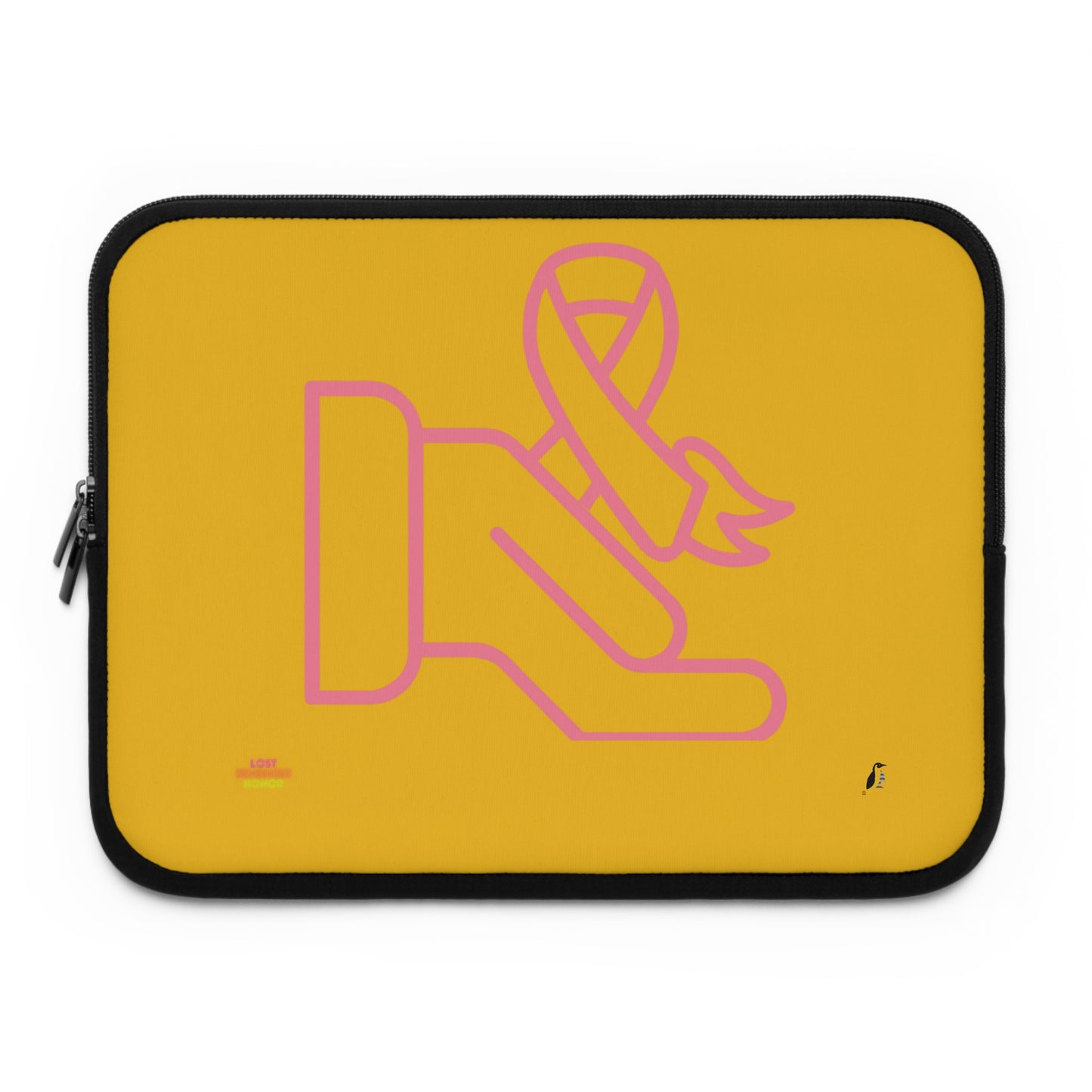 Laptop Sleeve: Fight Cancer Yellow