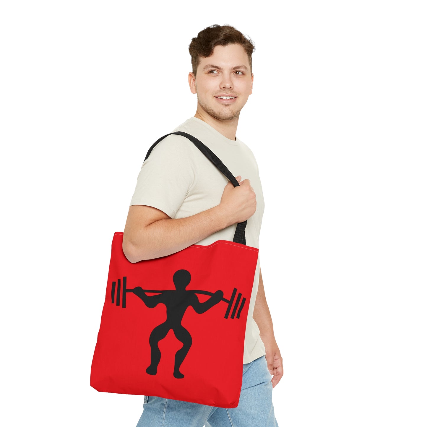 Tote Bag: Weightlifting Red