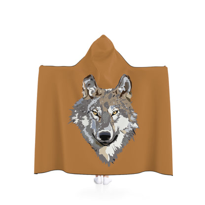Hooded Blanket: Wolves Lite Brown