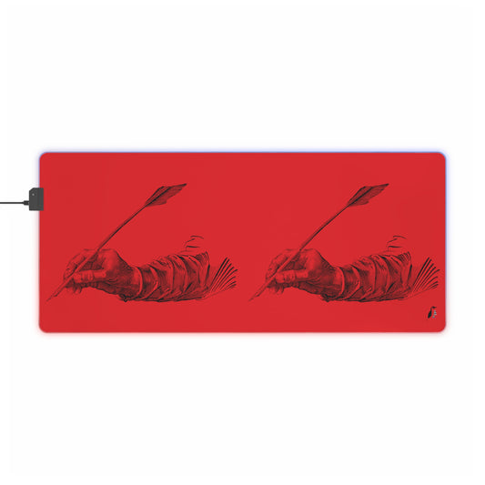 LED Gaming Mouse Pad: Writing Red