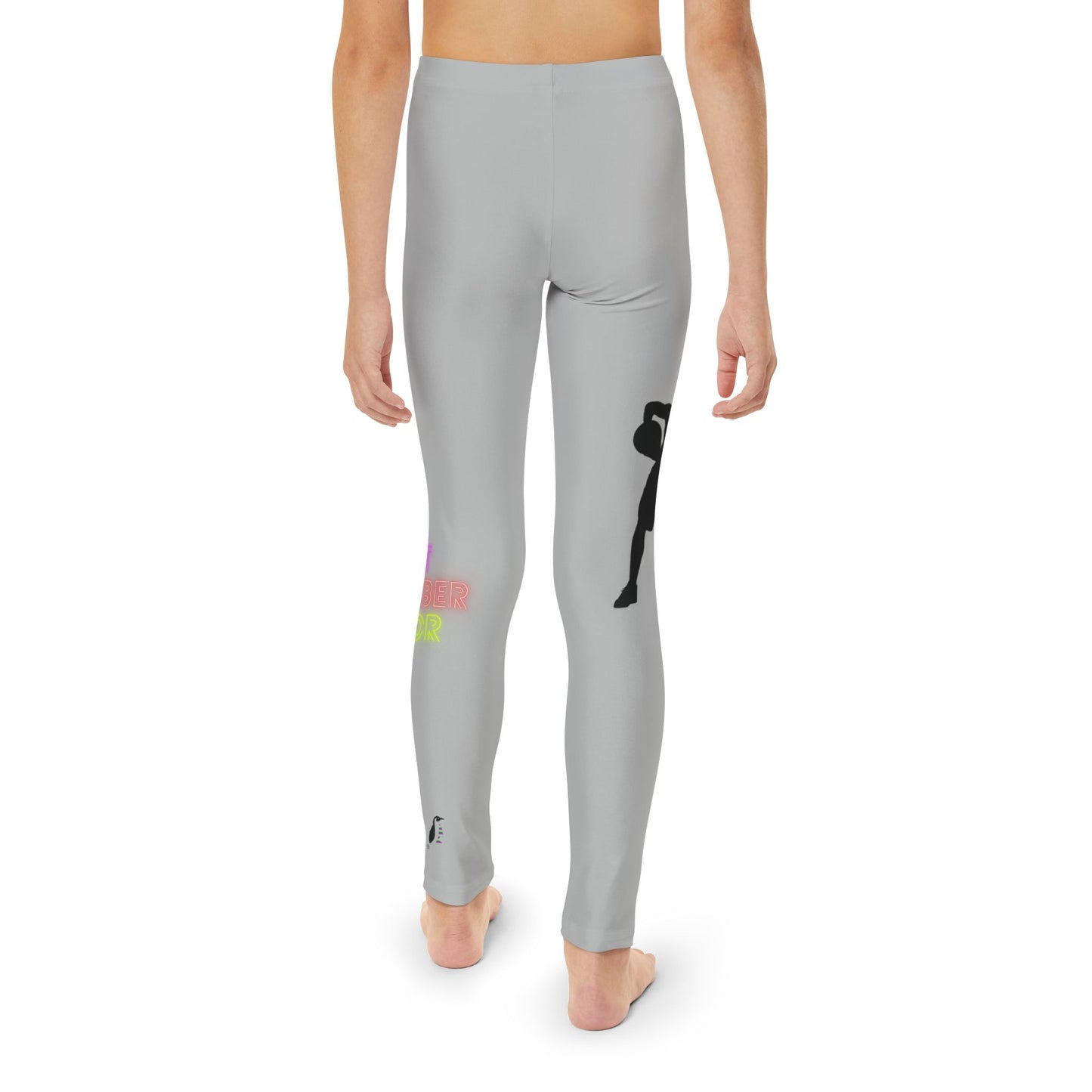 Youth Full-Length Leggings: Basketball Lite Grey