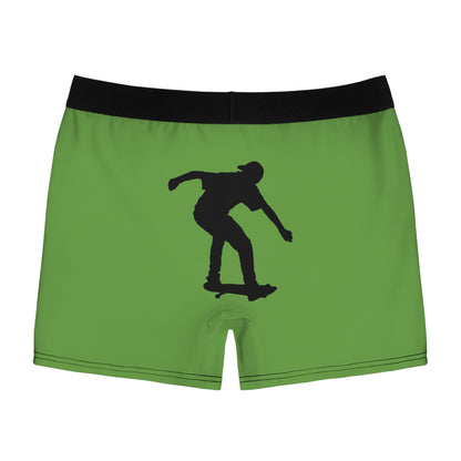 Men's Boxer Briefs: Skateboarding Green