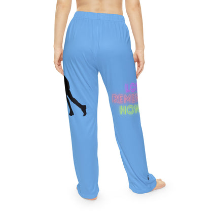 Pambabaeng Pajama Pantalon: Hockey Lite Blue