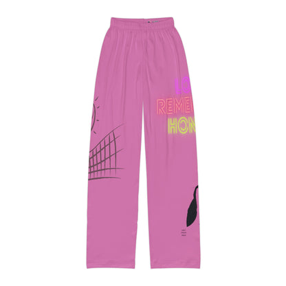 Kids Pajama Pants: Volleyball Lite Pink