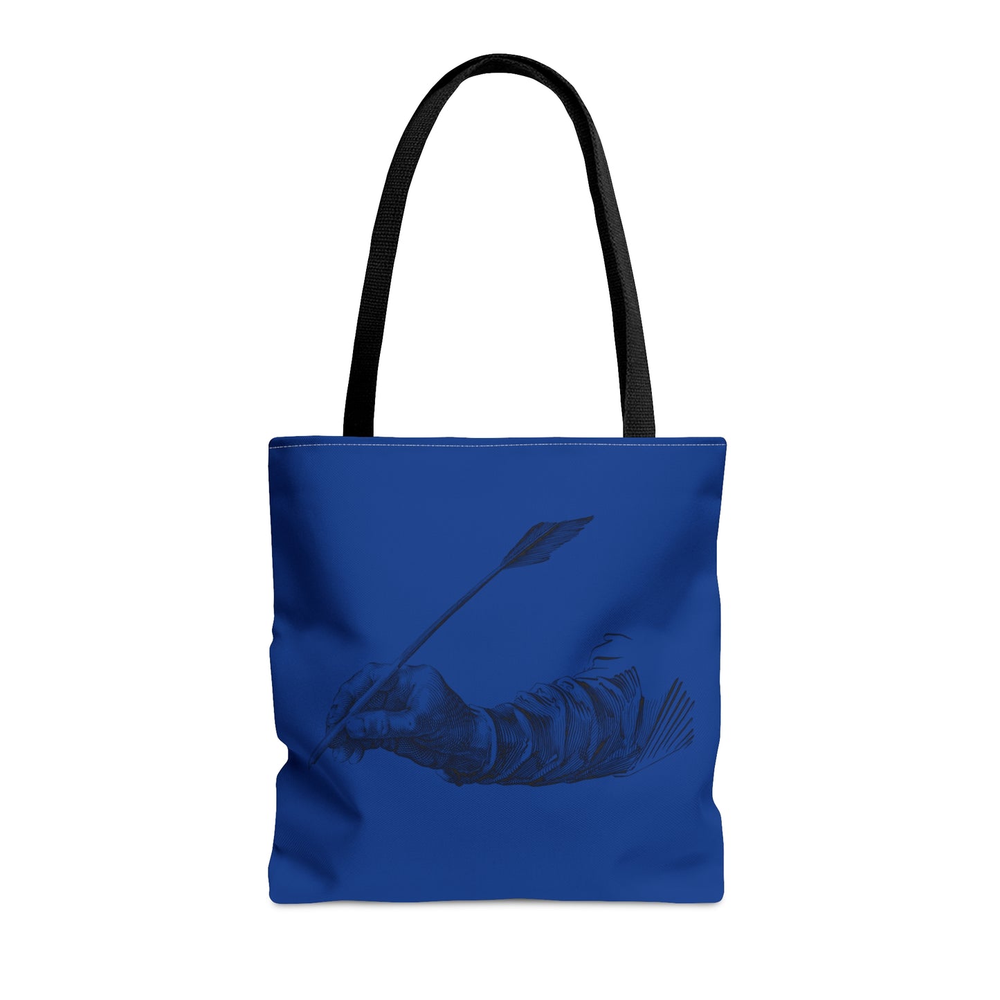 Tote Bag: Writing Dark Blue