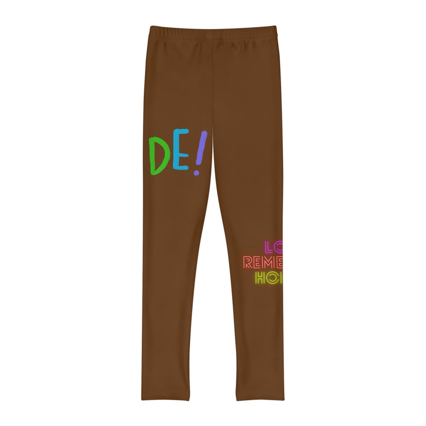 Youth Full-Length Leggings: LGBTQ Pride Brown