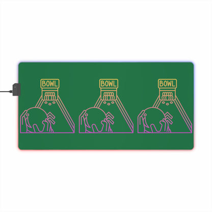 LED Gaming Mouse Pad: Bowling Dark Green