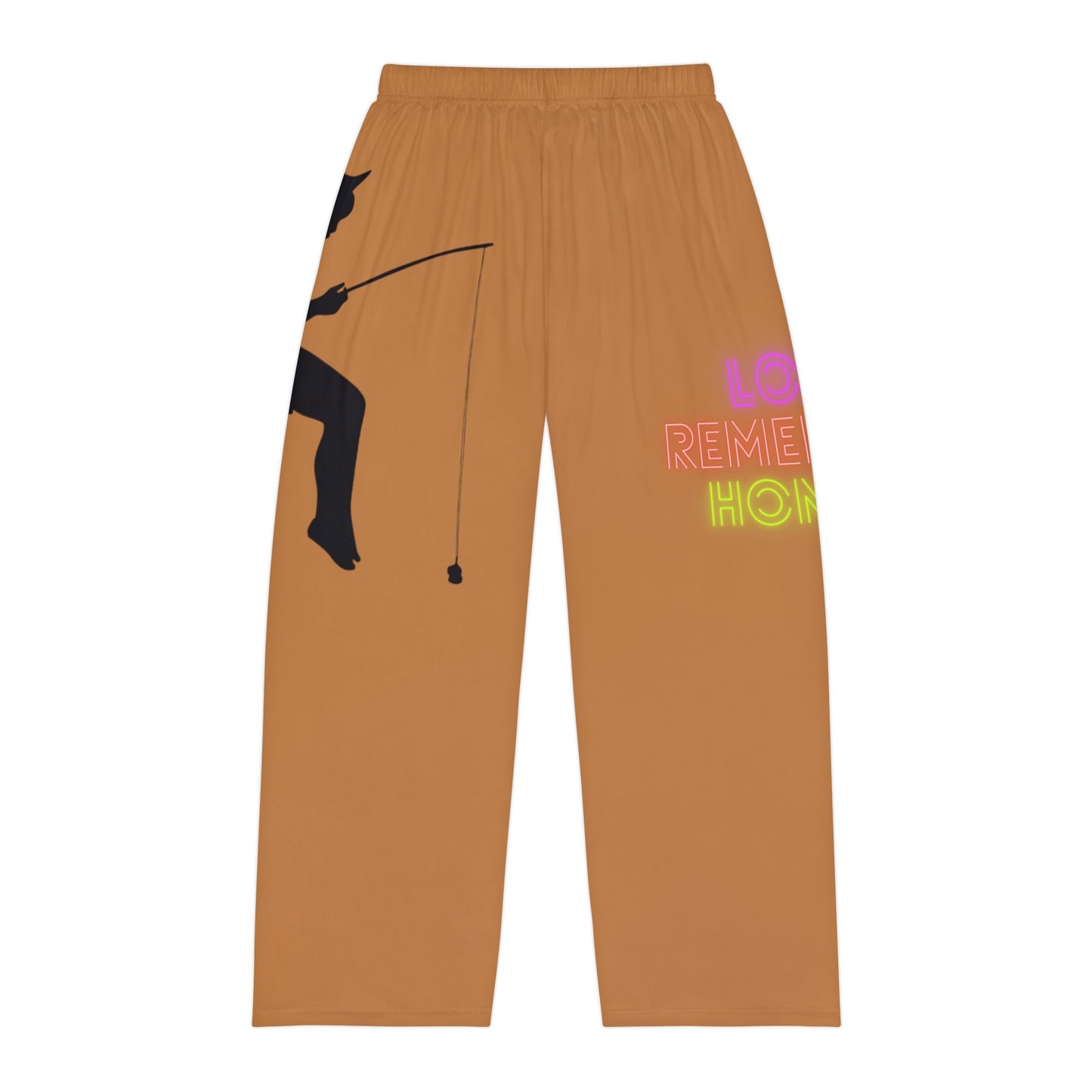 Men's Pajama Pants: Fishing Lite Brown