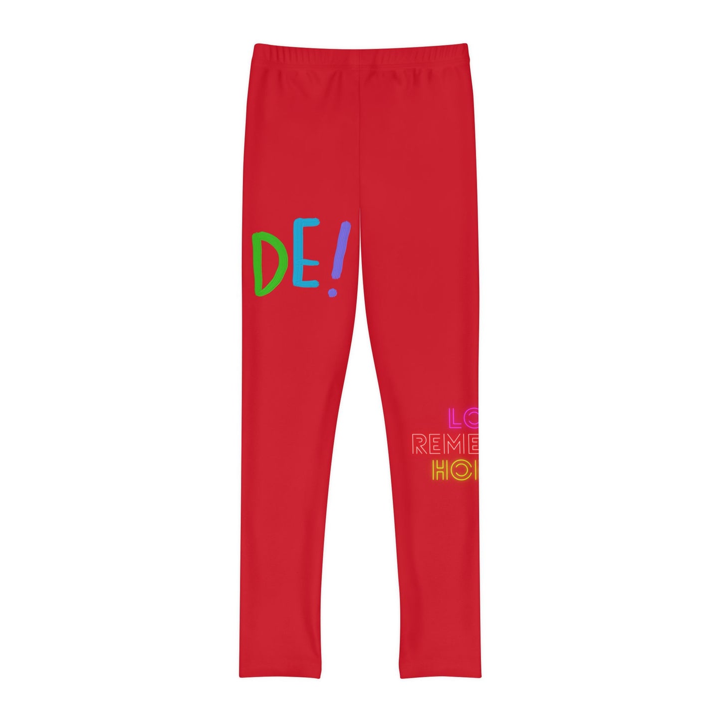 Youth Full-Length Leggings: LGBTQ Pride Dark Red