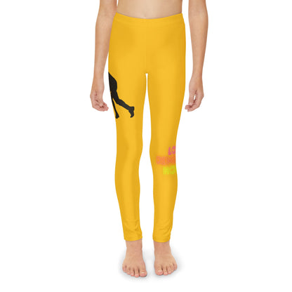 Youth Full-Length Leggings: Hockey Yellow