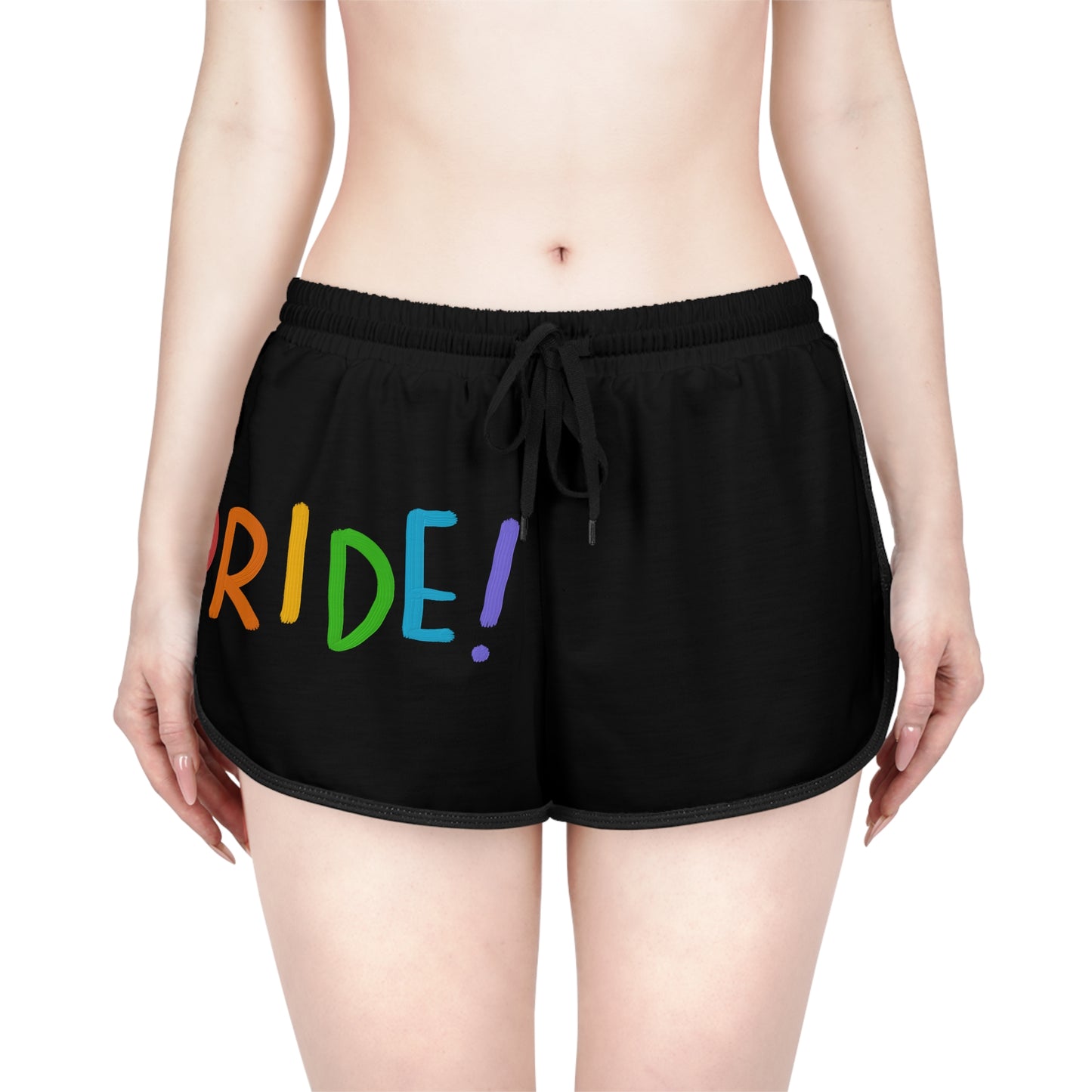 Women's Relaxed Shorts: LGBTQ Pride Black