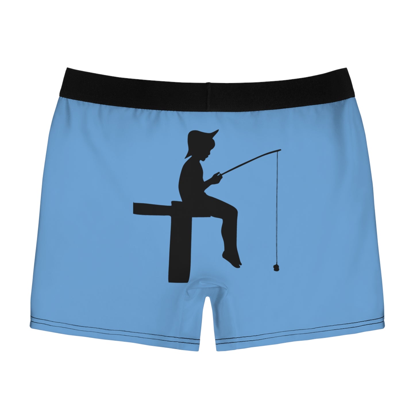 Men's Boxer Briefs: Fishing Lite Blue