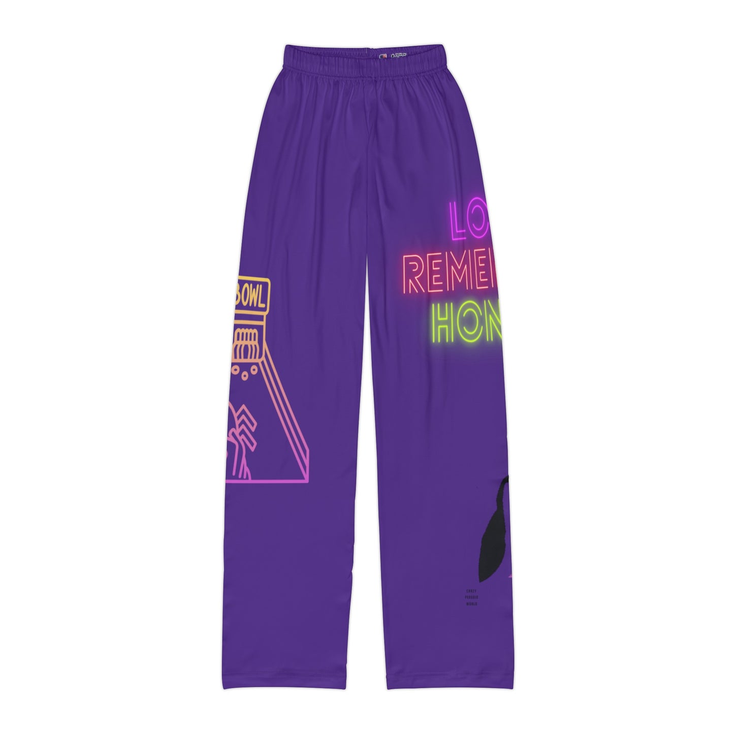 Kids Pajama Pants: Bowling Purple