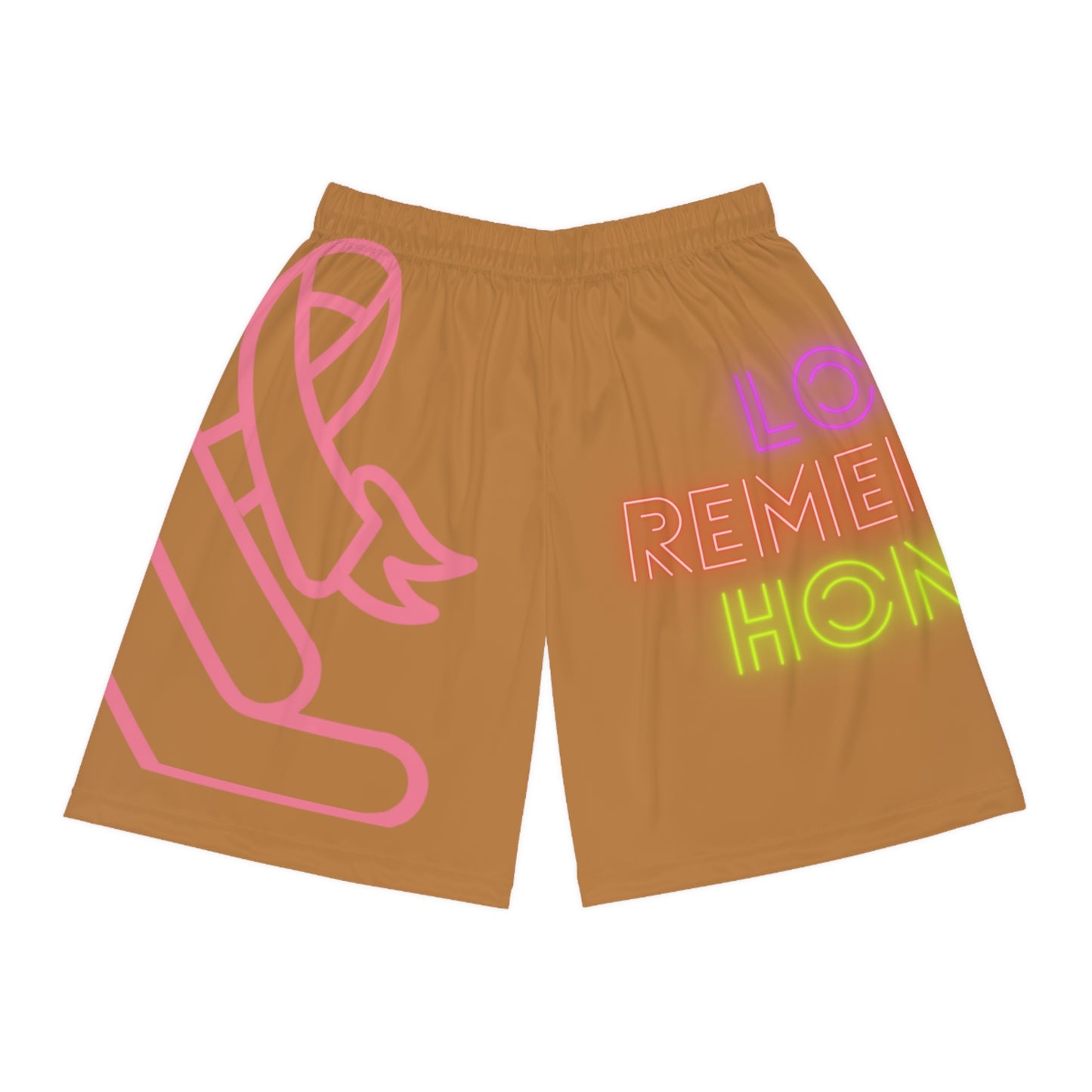 Basketball Shorts: Fight Cancer Lite Brown