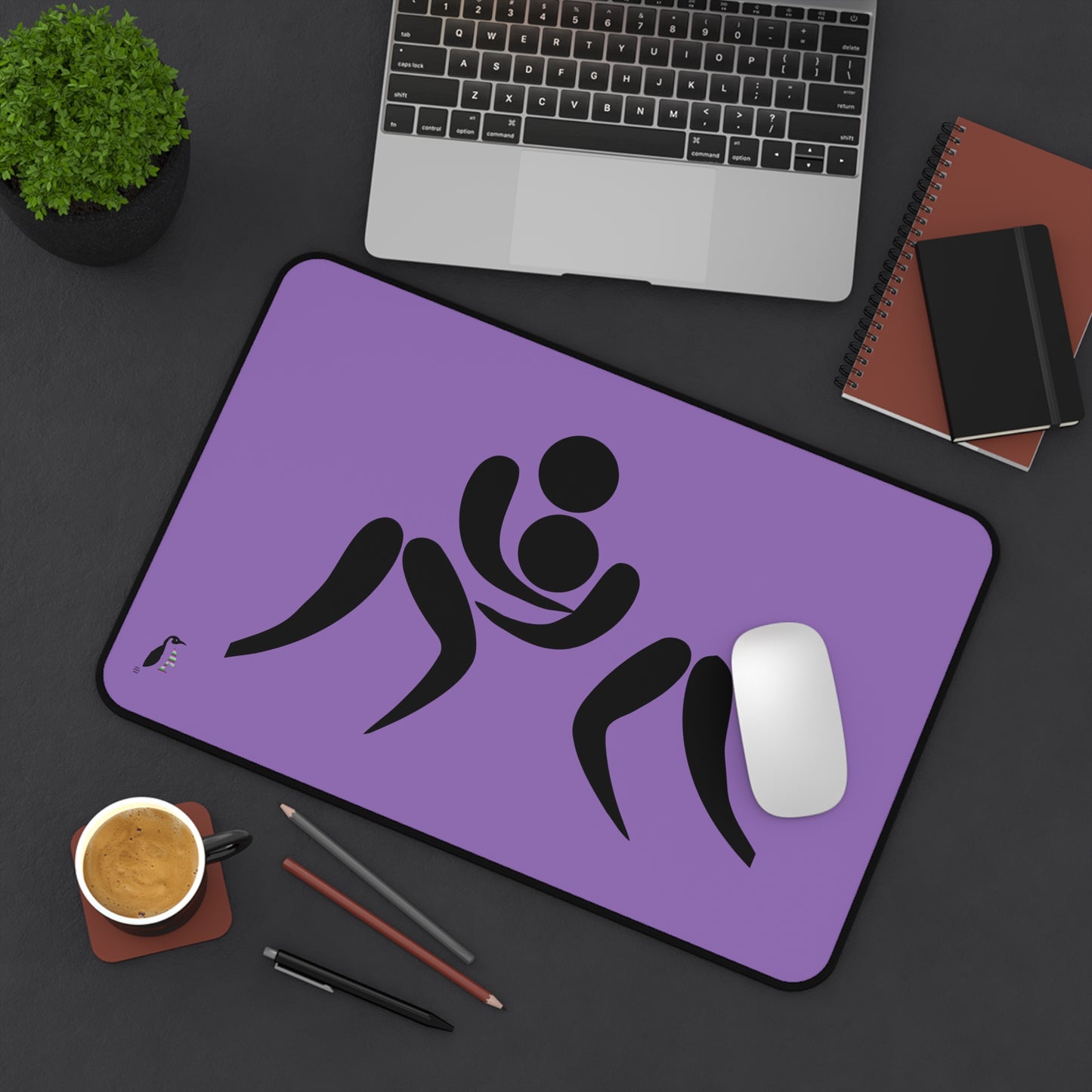 Desk Mat: Wrestling Lite Purple