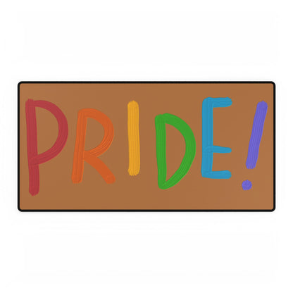 Desk Mats: LGBTQ Pride Lite Brown