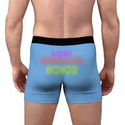 Men's Boxer Briefs: Lost Remember Honor Lite Blue