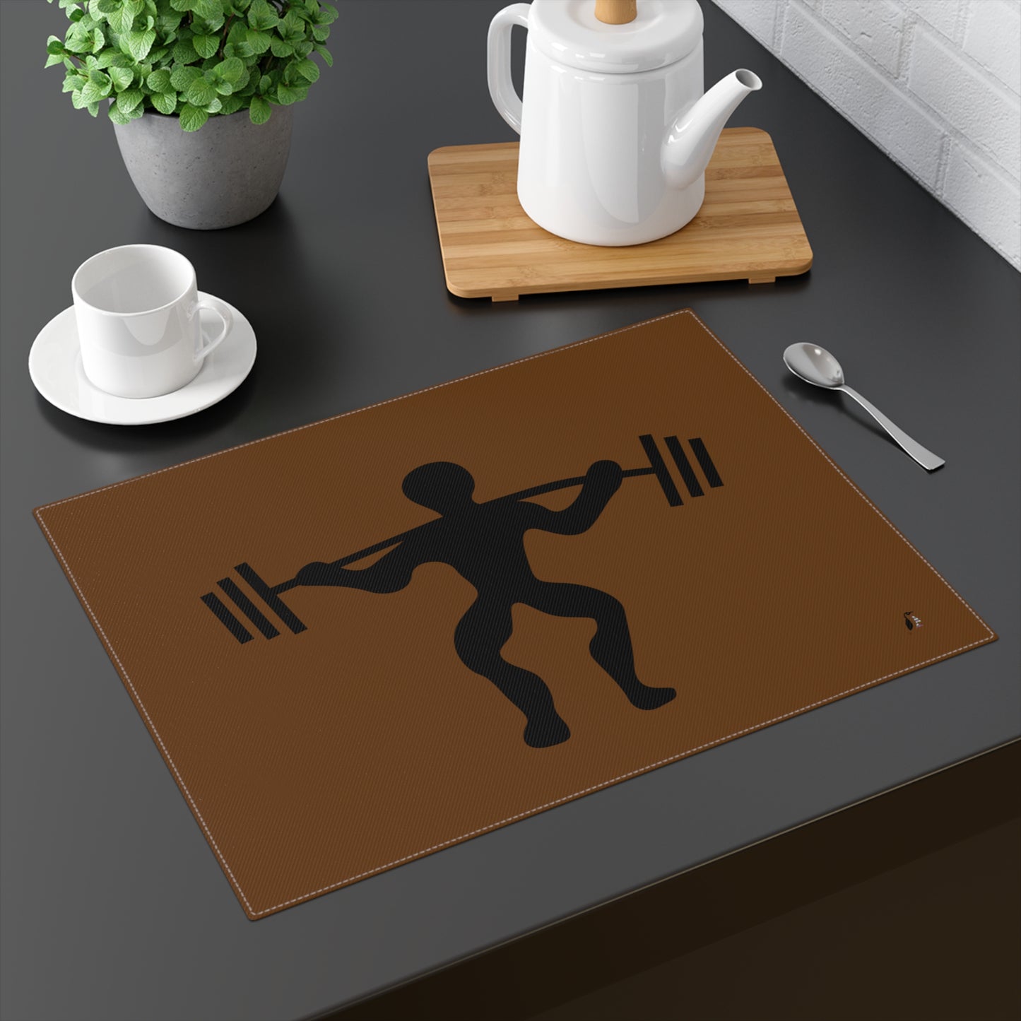 Placemat, 1pc: Weightlifting Brown