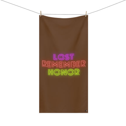 Mink-Cotton Towel: Lost Remember Honor Brown