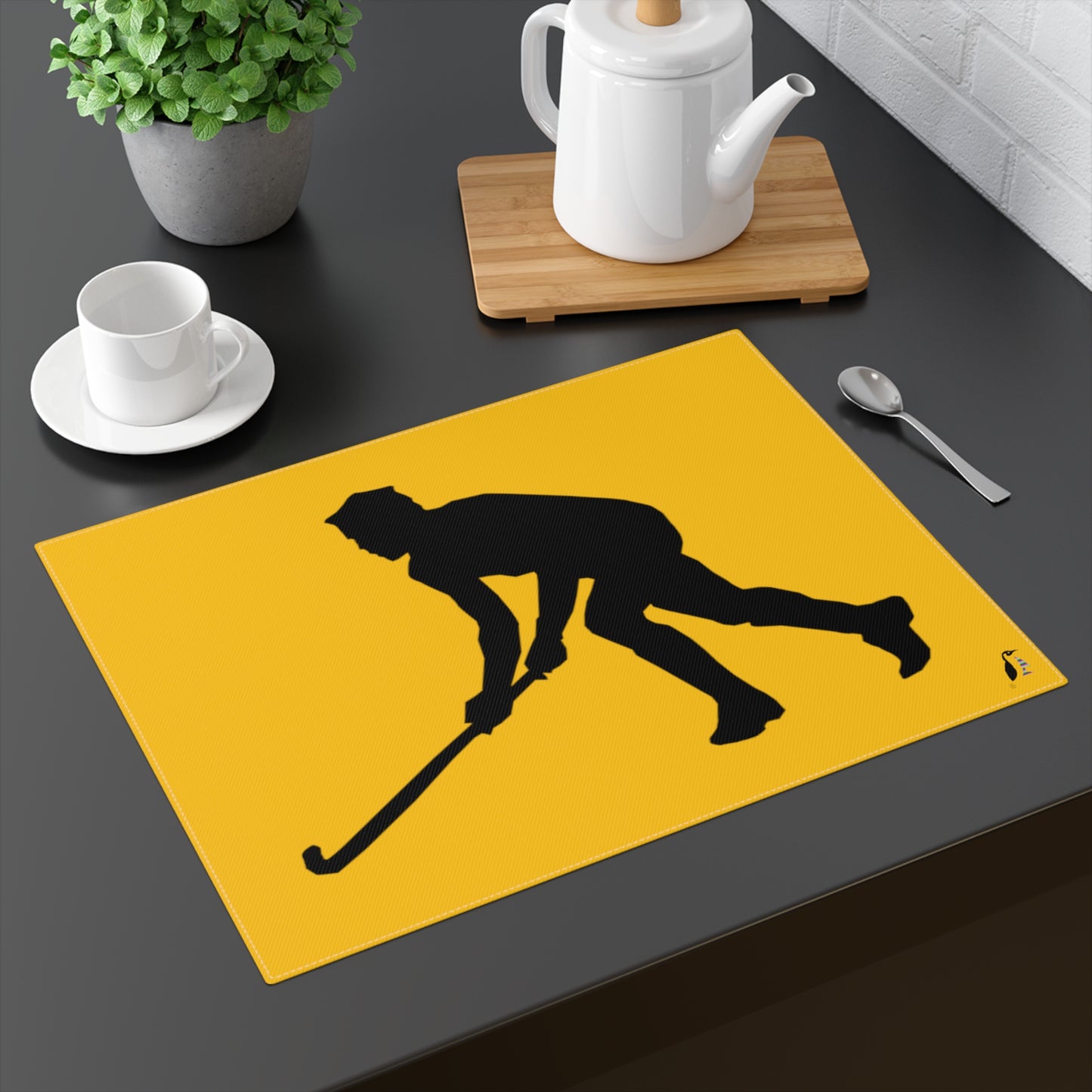 Placemat, 1pc: Hockey Yellow