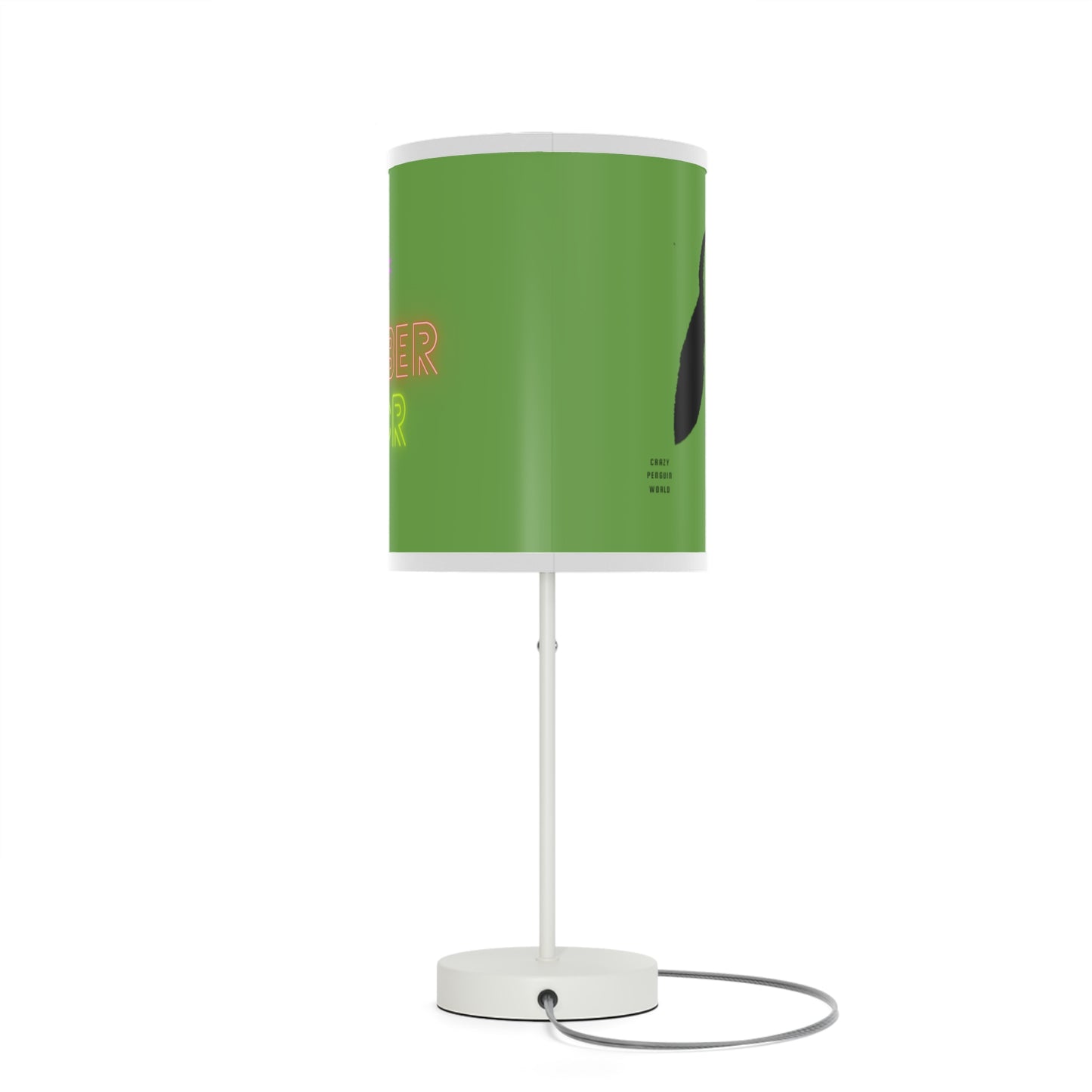 Lamp on a Stand, US|CA plug: Crazy Penguin World Logo Green