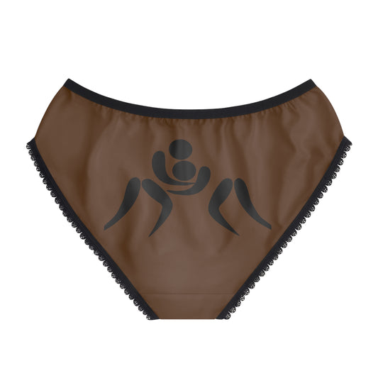 Women's Briefs: Wrestling Brown