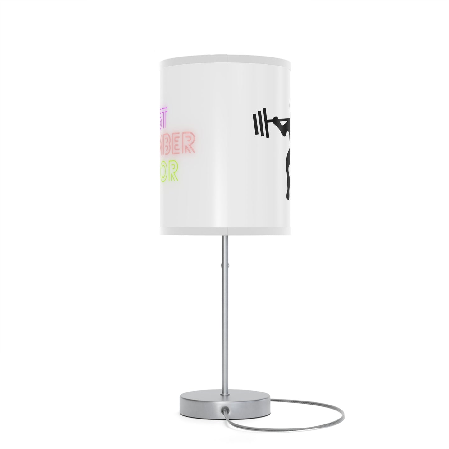 Lamp on a Stand, US|CA plug: Weightlifting White