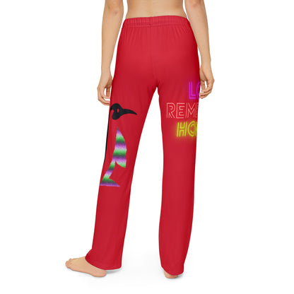 Kids Pajama Pants: Lost Remember Honor Dark Red