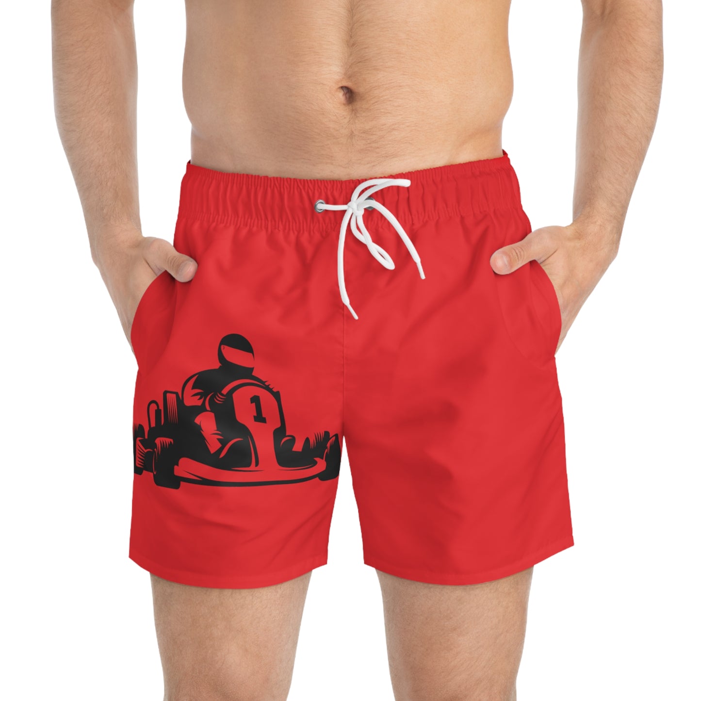 Swim Trunks: Racing Red