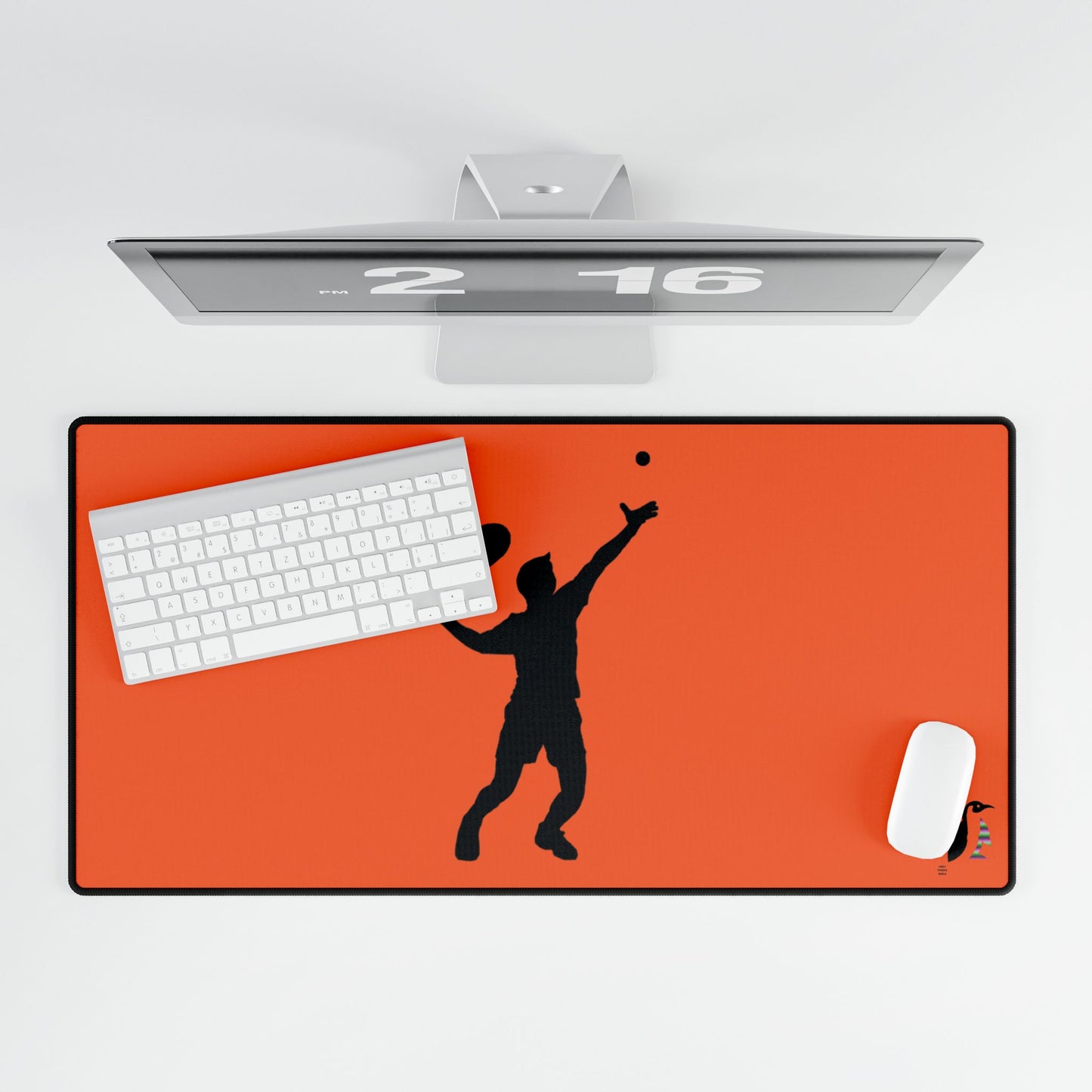 Desk Mats: Tennis Orange