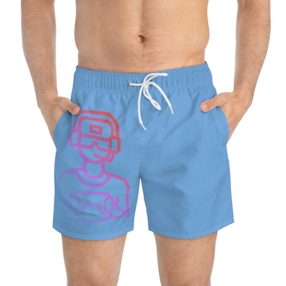 Swim Trunks: Gaming Lite Blue