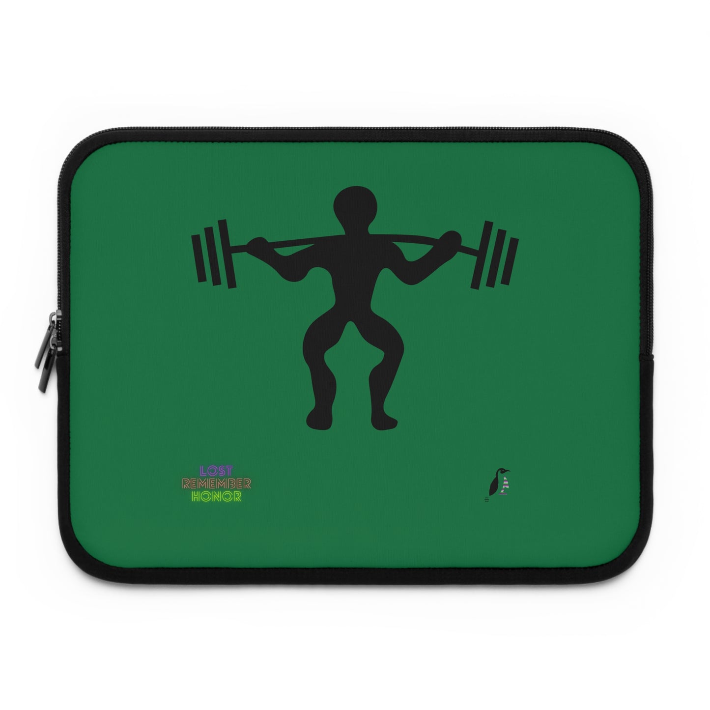 Laptop Sleeve: Weightlifting Dark Green