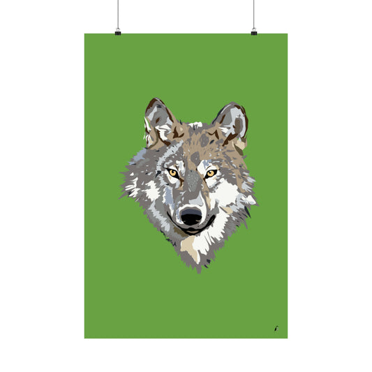 Premium Matte Vertical Posters: Wolves Green