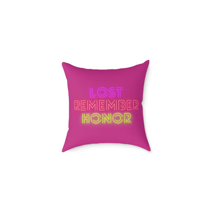 Spun Polyester Pillow: Dragons Pink