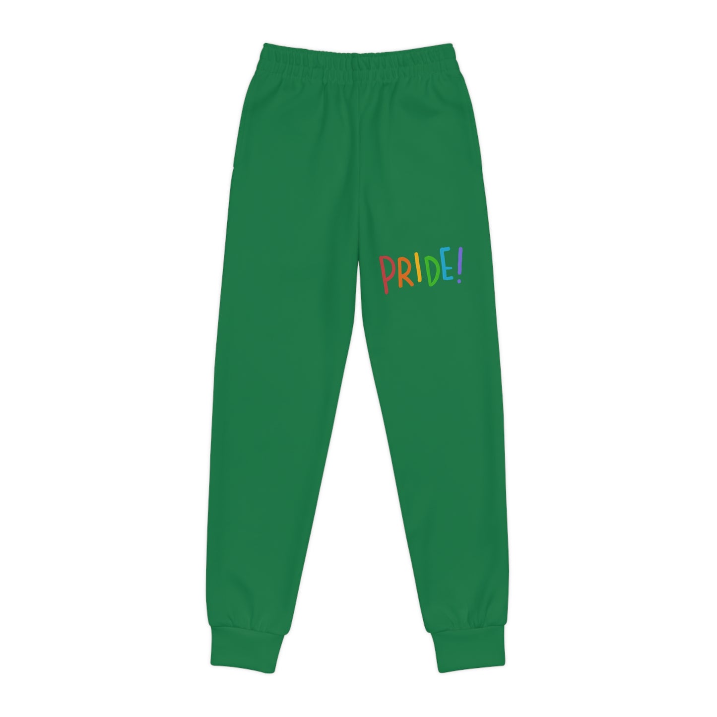 Youth Joggers: LGBTQ Pride Dark Green