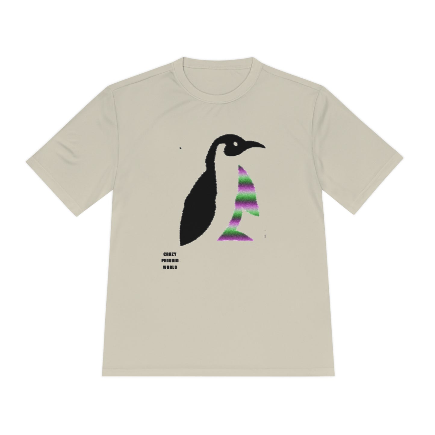 Moisture Wicking Tee: Crazy Penguin World Logo #1