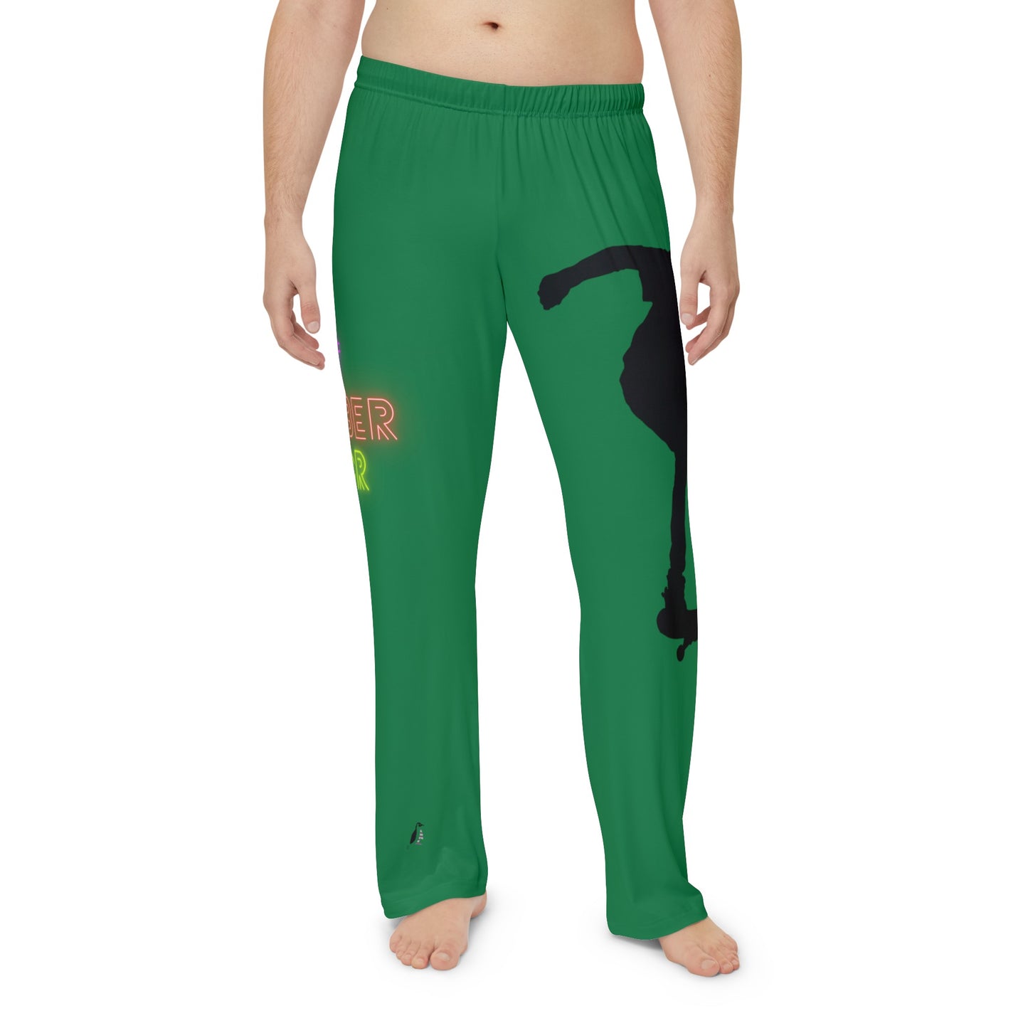 Men's Pajama Pants: Skateboarding Dark Green