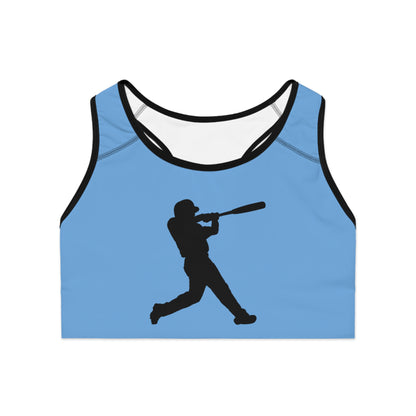 Sports Bra: Baseball Lite Blue