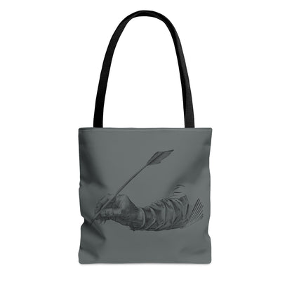 Tote Bag: Writing Dark Grey