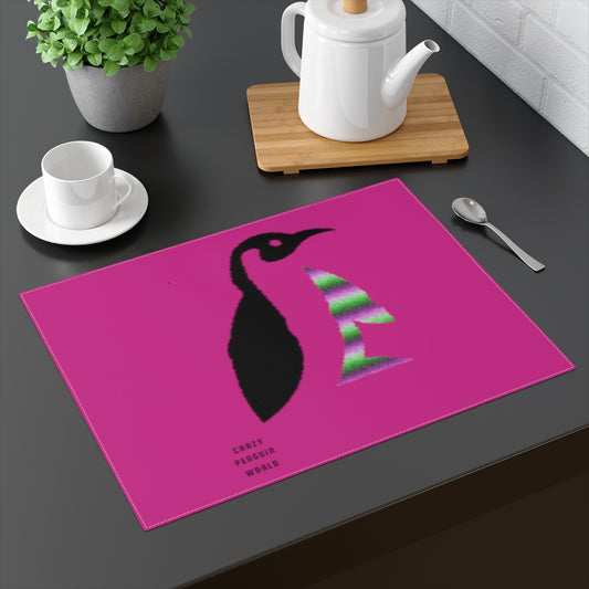 Placemat, 1pc: Crazy Penguin World Logo Pink