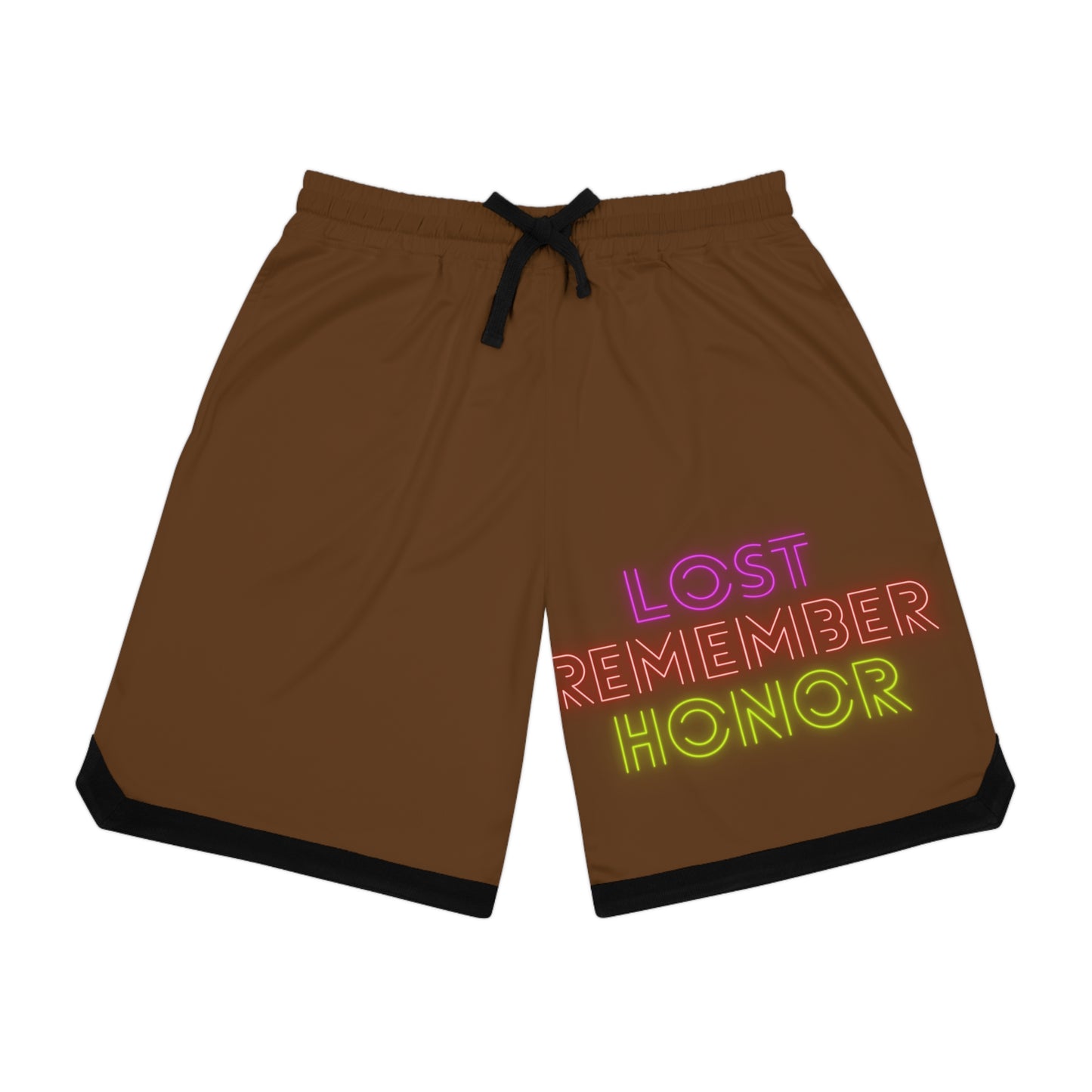 Basketball Rib Shorts: Lost Remember Honor Brown