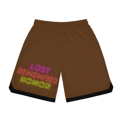 Basketball Rib Shorts: Wolves Brown